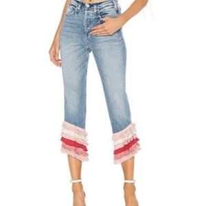McGuire Women’s Jeans Cha Cha Fringe Cropped Tequila Sunrise Sz 3…
